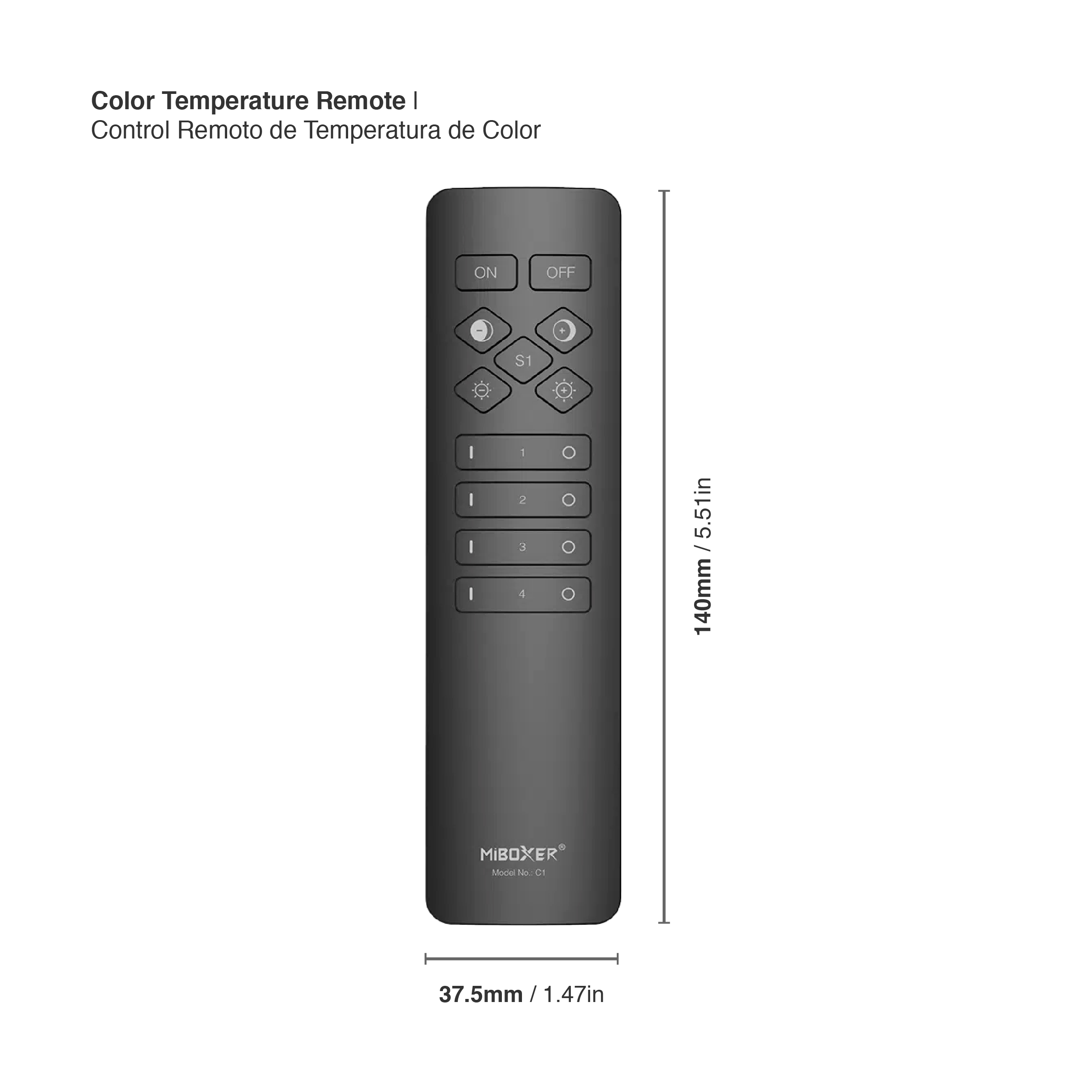 Control Remoto de Temperatura de Color 3V 2.4GHz