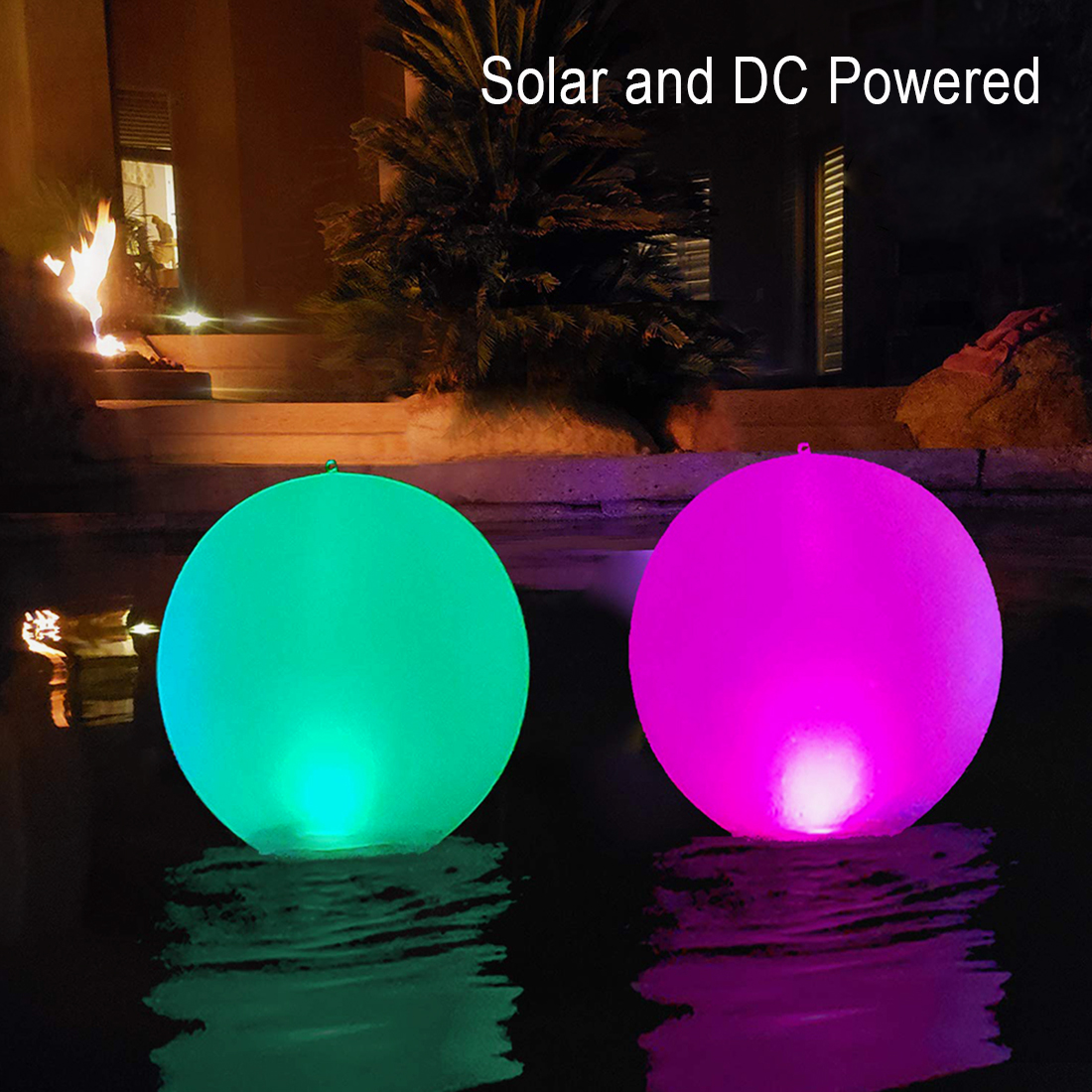 Globo Solar LED, Inflable con Control, RGB y Blanco 38lm, IP68