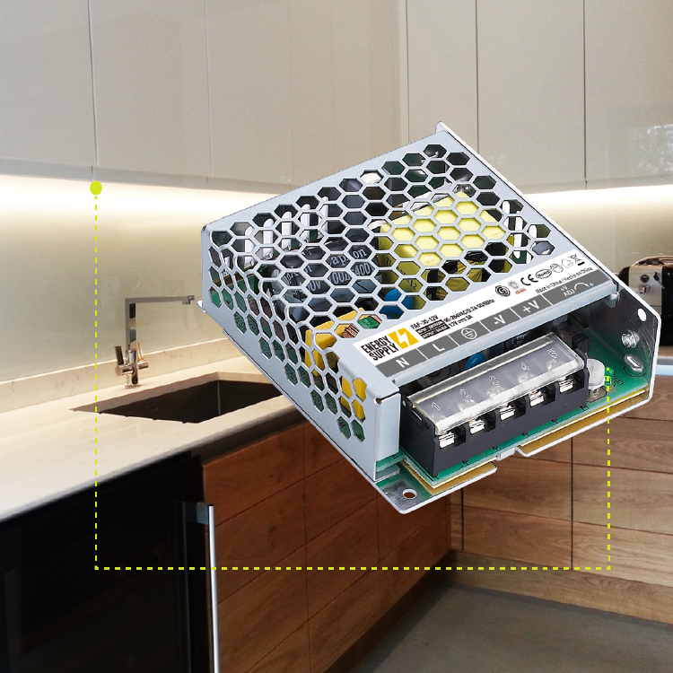 Fuente de Alimentación Switching Metalica 12V 36W 3A - Interior