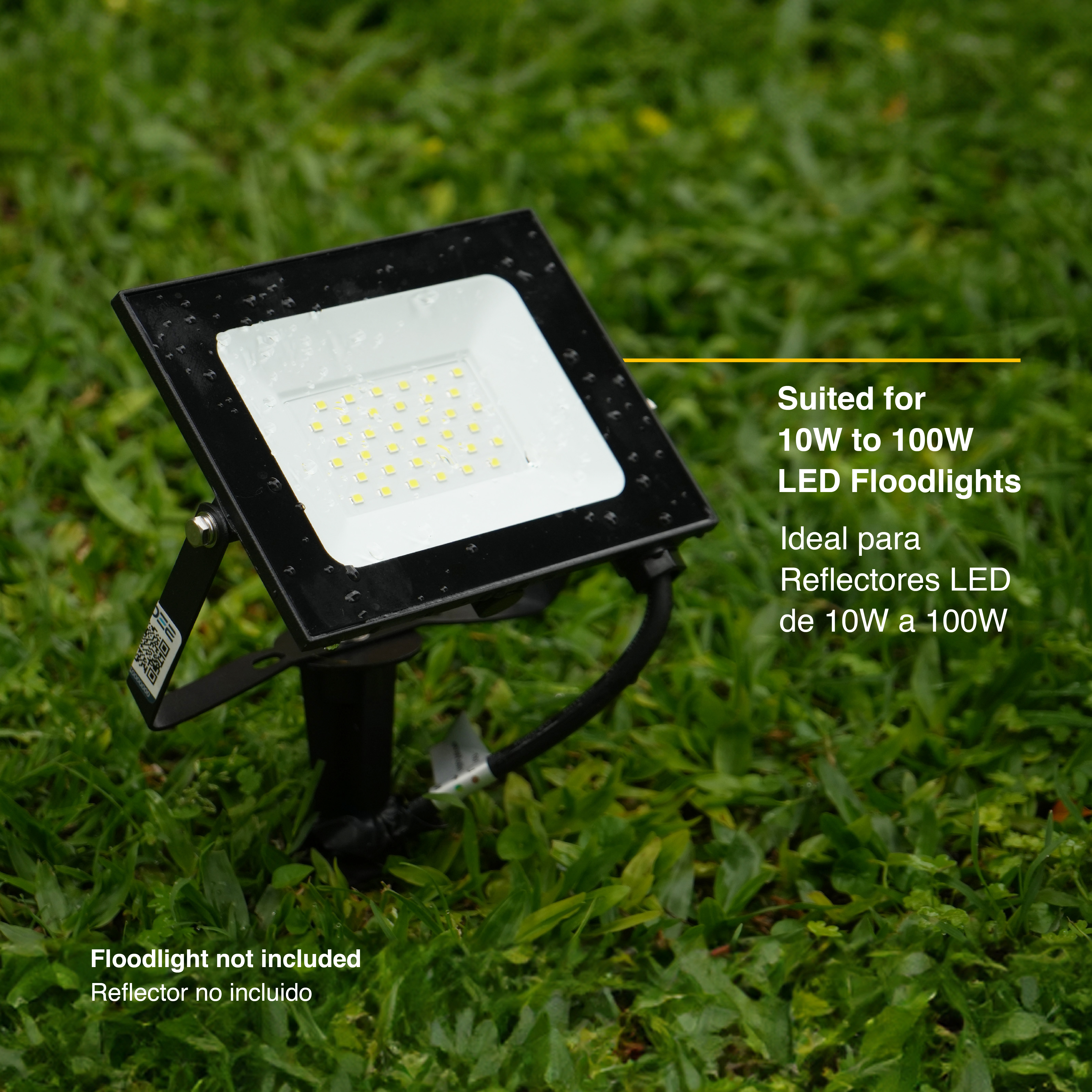 Estaca de Aluminio para Reflectores LED de jardín 10-100W x2