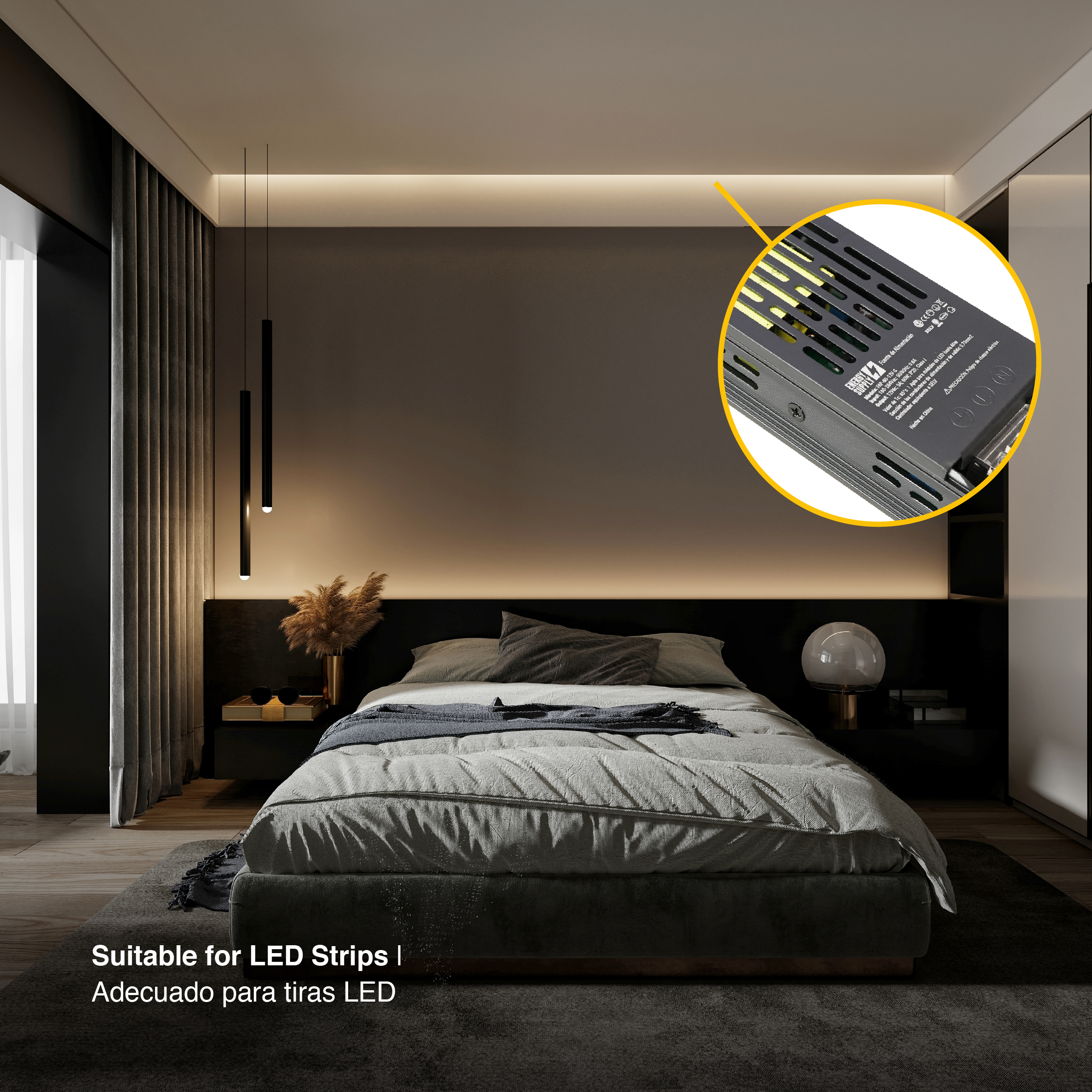 Fuente de Alimentación Switching SLIM 12V 60W 5A - Interior