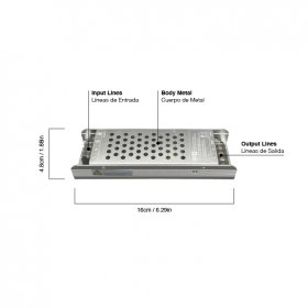Fuente de Alimentación Dimerizable TRIAC & 0-10v, 12V 8A 100W, Interior