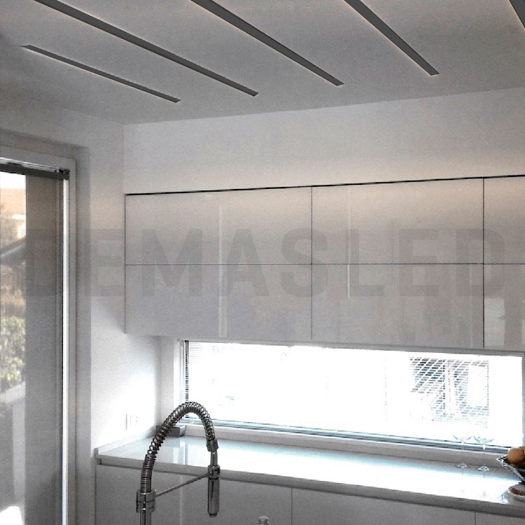 Perfil de Aluminio U 17x14,5mm Negro, Cover Opal Negro x2m