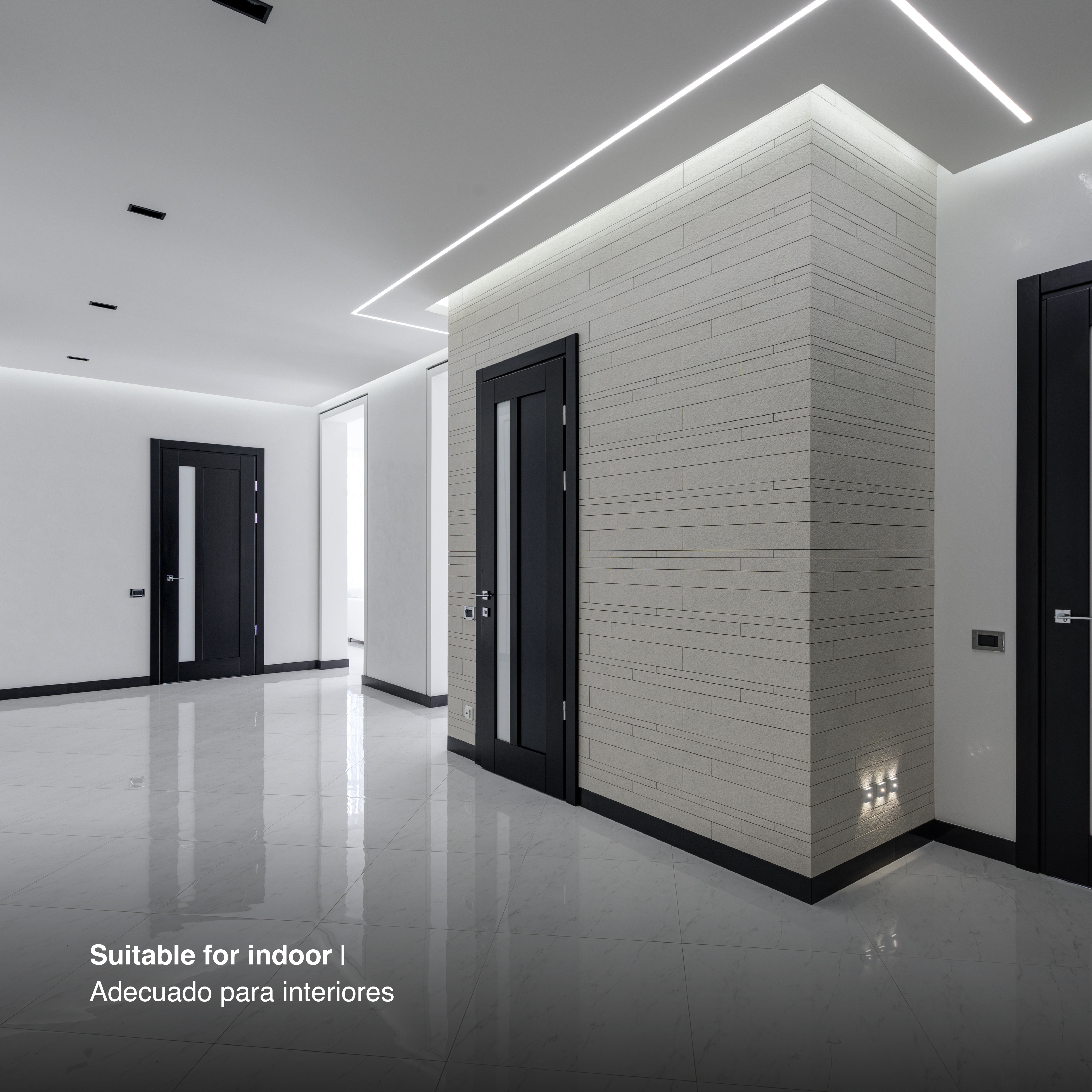 Cubierta para Perfil de Aluminio 53x14mm FLAT Blanco Opal, 50m