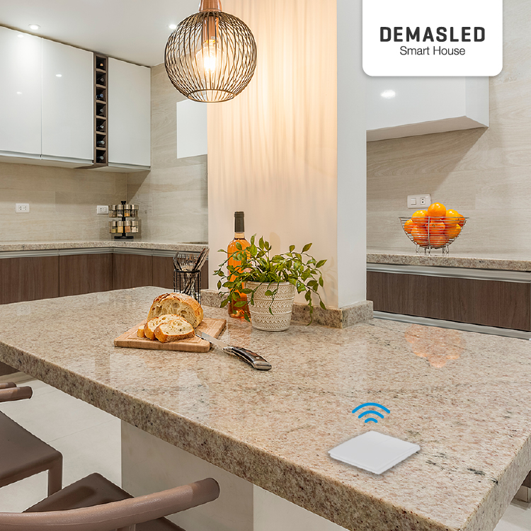 Tecla inalámbrica  RF, 2 Efectos Smart House, Blanco