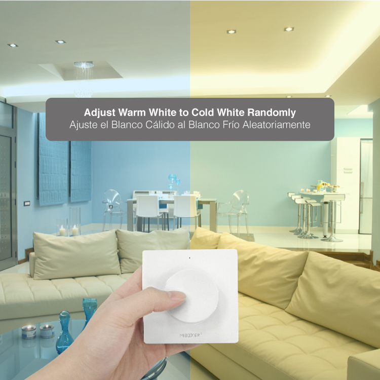 Control Remoto Dimmer Giratorio Magnético 3V 2,4GHz, Blanco