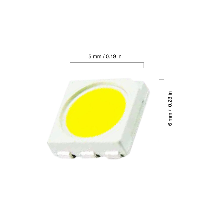 LED SMD5060 3,2V 0,18W 60mA, Blanco Cálido 3.000K, 20lm