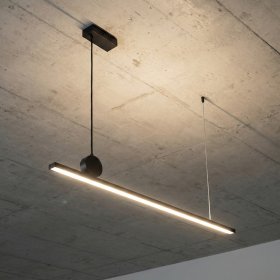 Lámpara LED Suspendida Negro Ø1,18cm, 72W Blanco Cálido 3000K, 2448lm