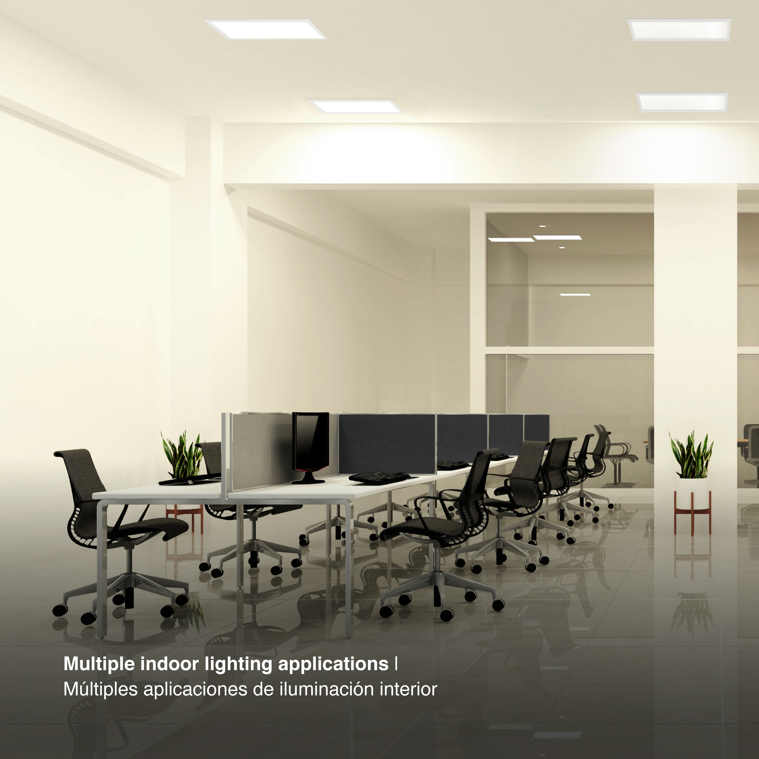 Panel LED BACKLIGHT de 60x60x3.8cm 48W 4800lm Neutro, Aplicar