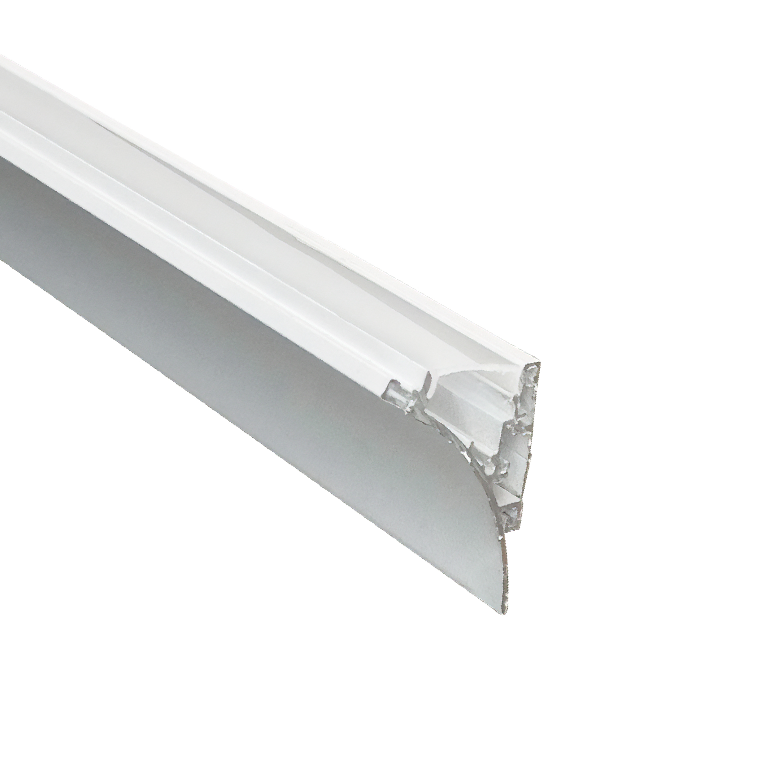 Perfil de Aluminio Esquinero 37,4x48,6mm Blanco, Cover Opal Blanco x 2m