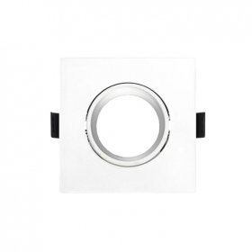 Spot Plástico Móvil Blanco 9.2x9.2cm Corte 7.5cm para Lámparas GU10