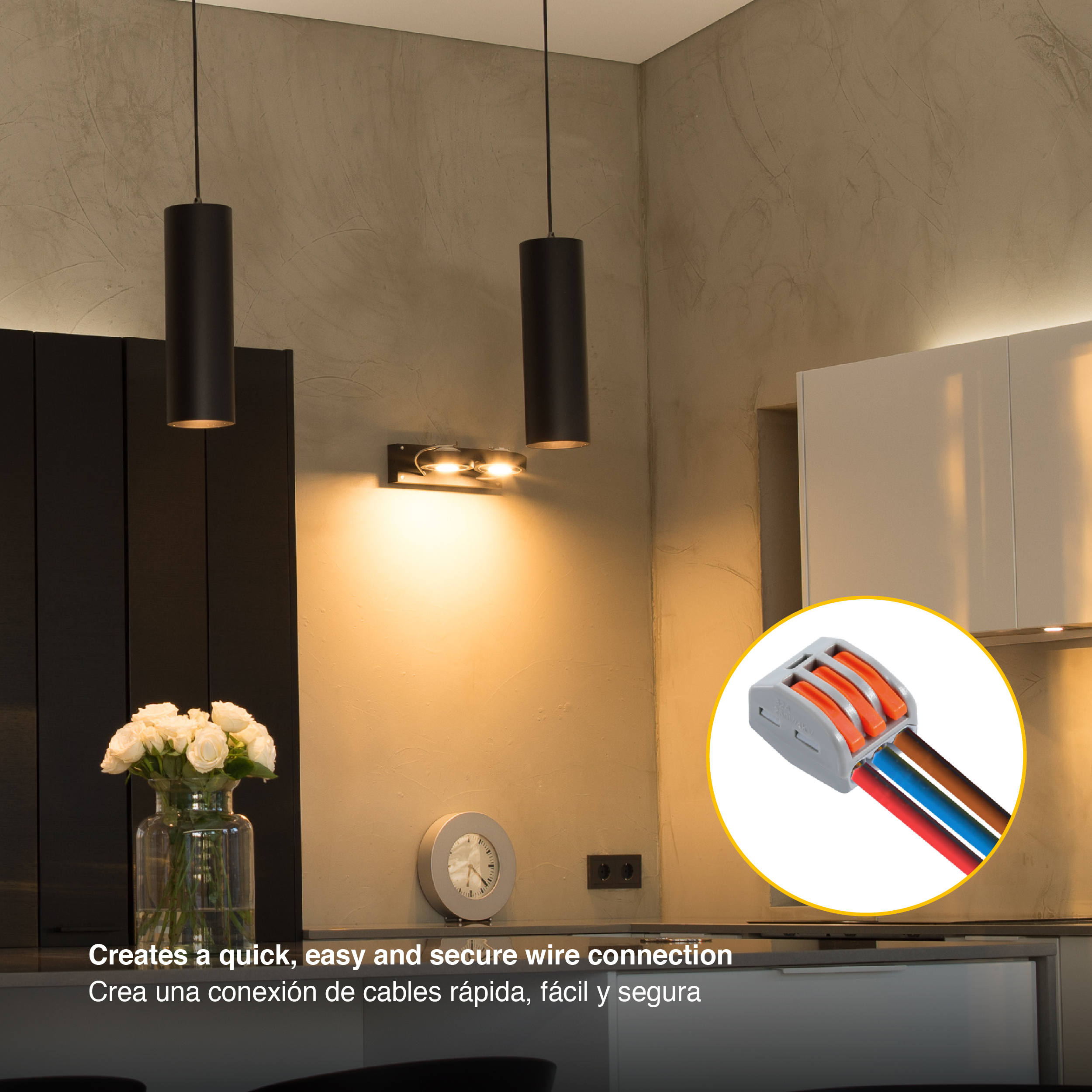 Kit de Conectores Empalme Fast Clip 2 y 3 Polos x60 piezas