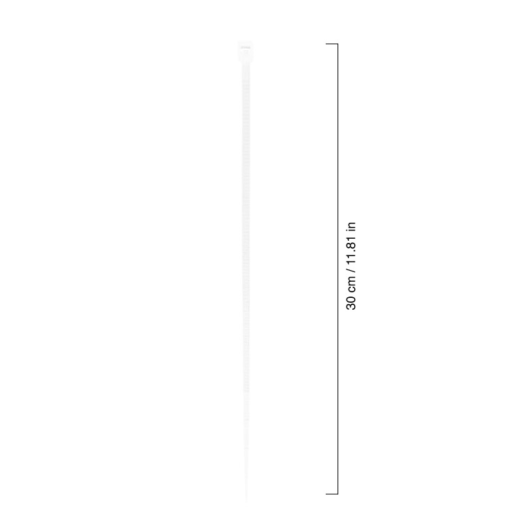 Precinto de Nylon, Blanco 7,6x300mm. 100 uds.