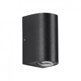 Aplique LED Exterior de Pared Bidireccional 10W IP65 Negro 10cm 220V Blanco Neutro