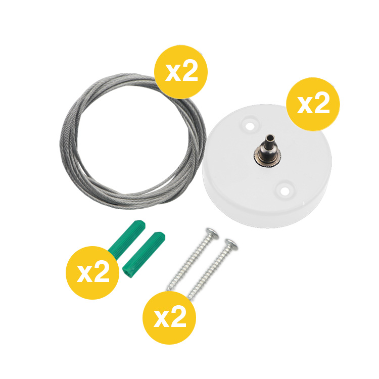 Kit de 2 Cables de Suspensión para Lámparas Track Light