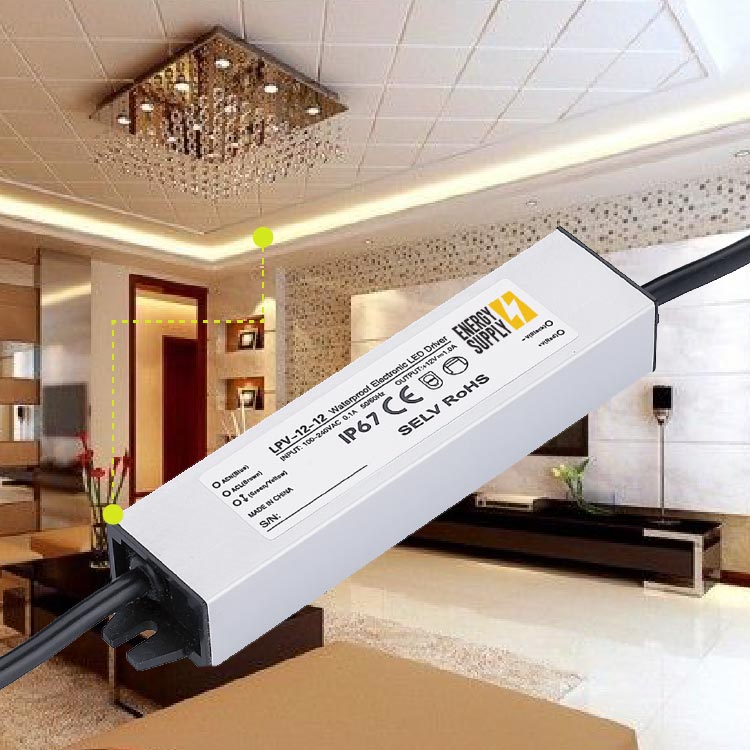 Fuente Switching 12V 1A 12W, 90-264VAC  Exterior IP67