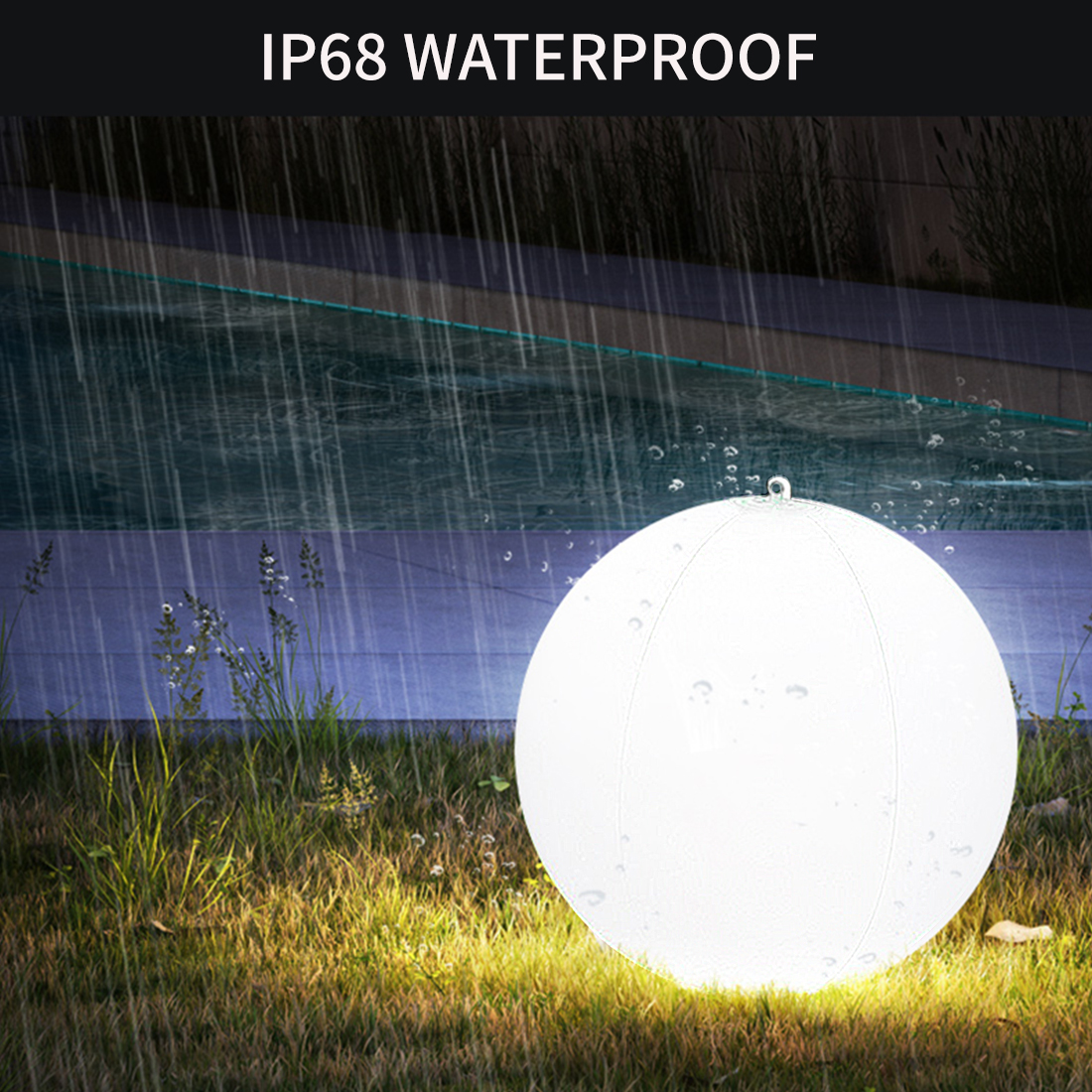 Globo Solar LED, Inflable con Control, RGB y Blanco 38lm, IP68
