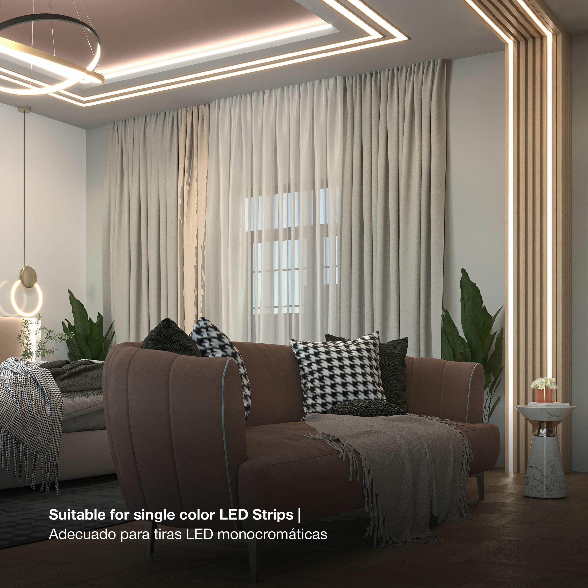 Cable 18 AWG para LED Monocromático, Transparente, 50m, 48V Máx. 