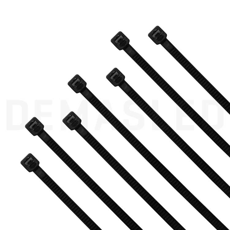 Precinto de Nylon, Negro 2.5x100mm. 100 uds.