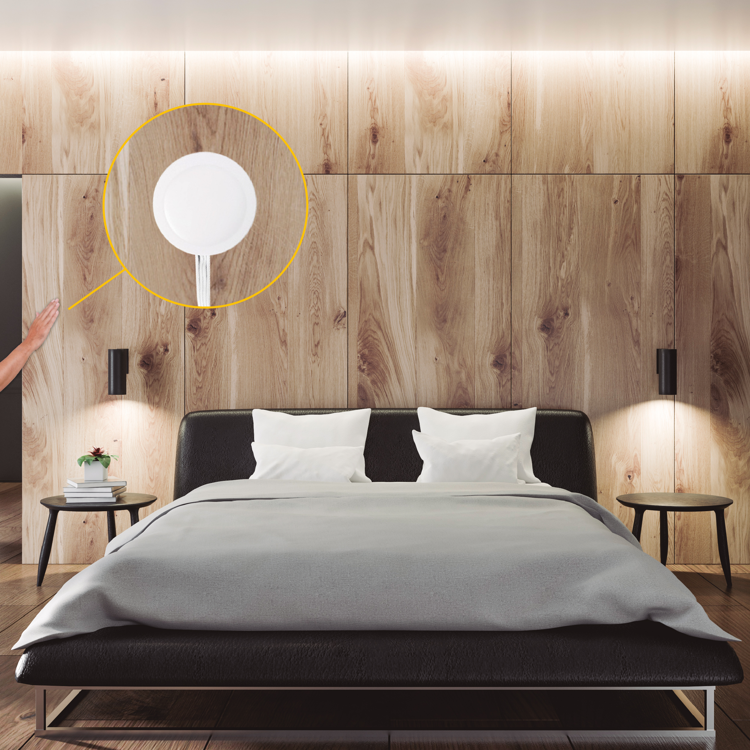  Interruptor Táctil Oculto Circular Ø52mm 12V-24V