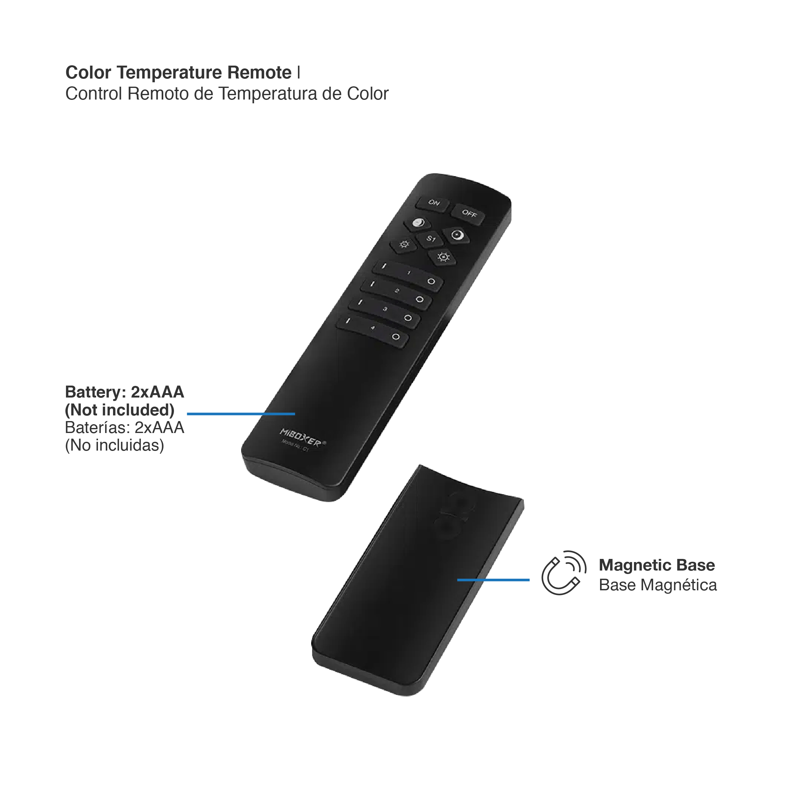 Control Remoto de Temperatura de Color 3V 2.4GHz