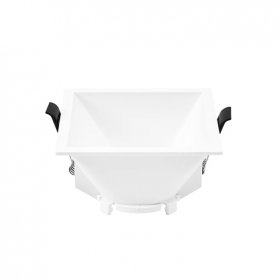 Spot Plástico Fijo Blanco 9.4X9.4cm Corte 7.5cm para Lámpara GU10