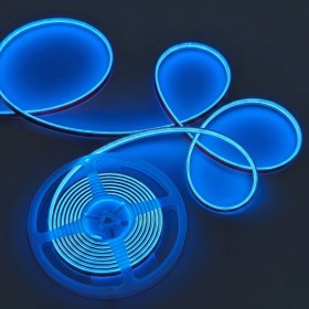 Tira LED COB 24V 11W/m Azul 176lm/m, 8mm, IP68, 5m