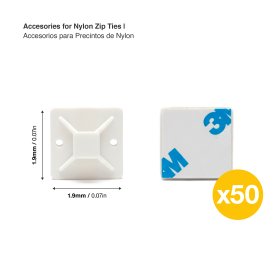 Accesorios para Precinto de Nylon Blanco, x50 uds. 