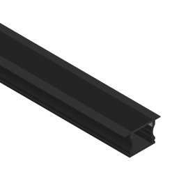 Perfil de Aluminio de Embutir 15x17mm Negro, Cover Opal Negro x2m