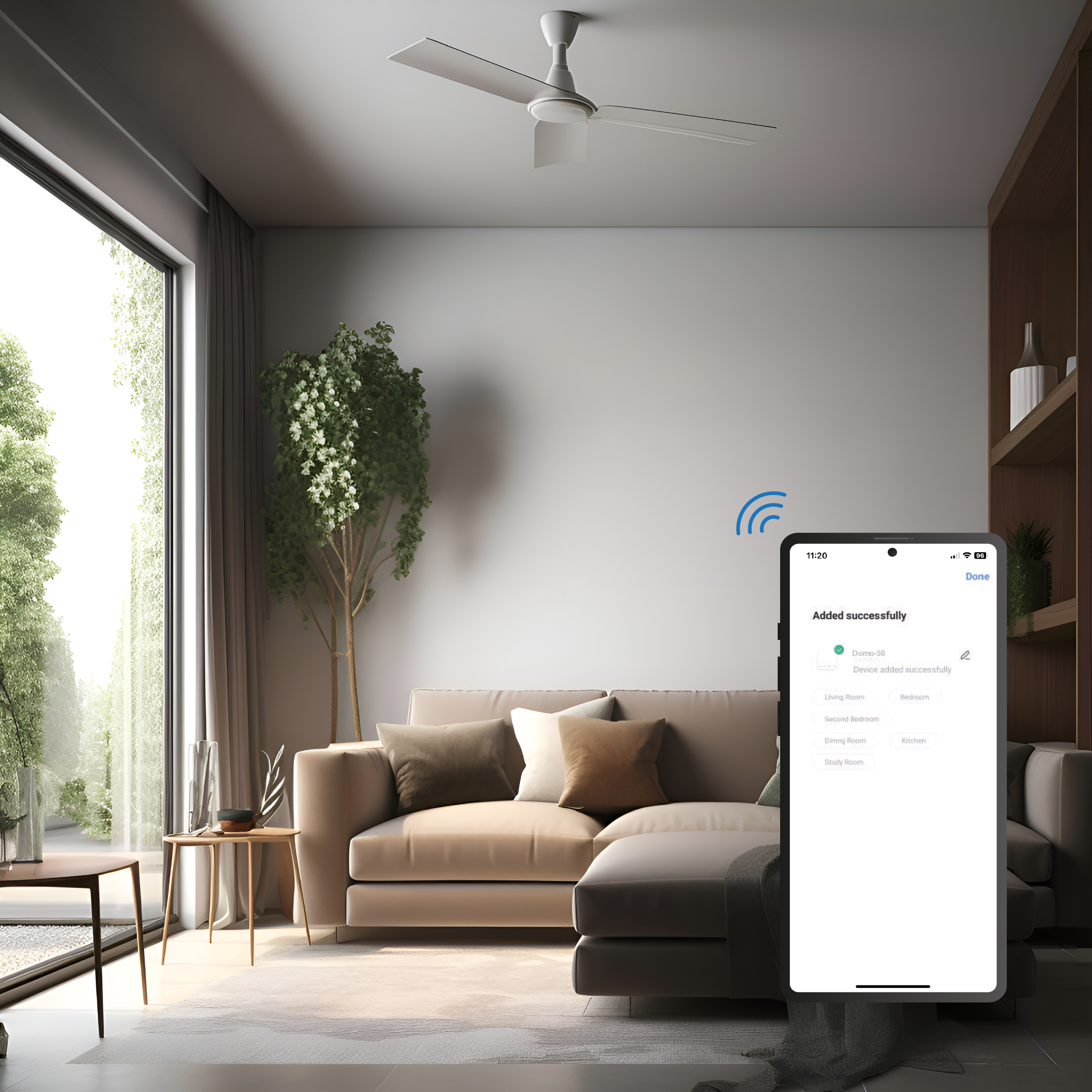 Tecla Smart WiFi Switch de Ventilador Negro