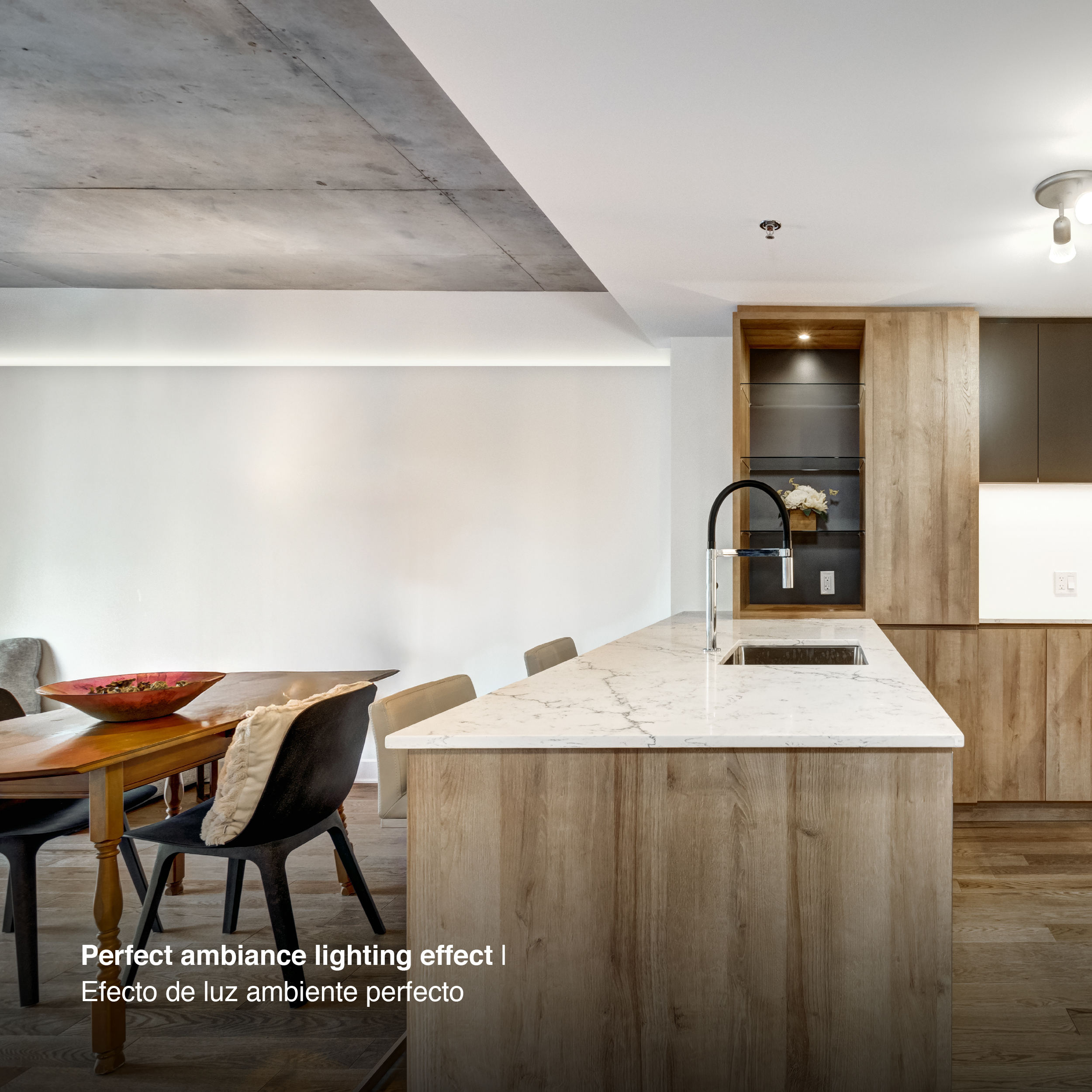 Perfil de Aluminio Difusor 96,5x25mm Blanco, Sin Cover x1m