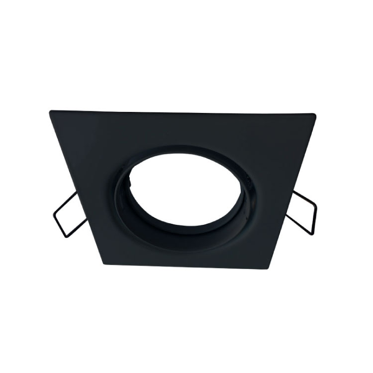 Spot Móvil Negro 8x8cm Corte 6.5cm para Lámparas GU10 y MR16