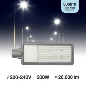 Luminaria LED de Calle 200W Blanco Frío 5700K IP65