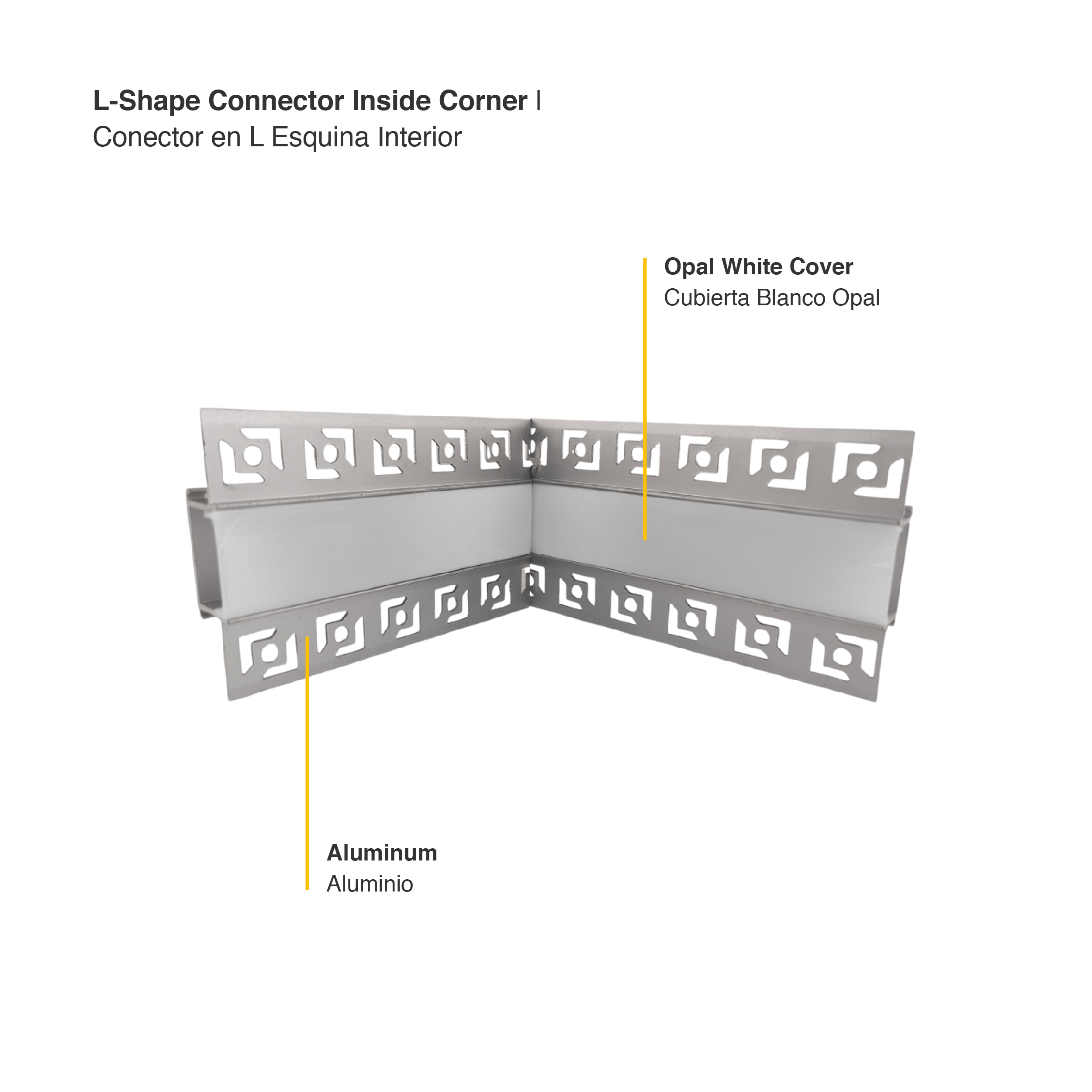 Conector en L Esquina Interior para PER-39