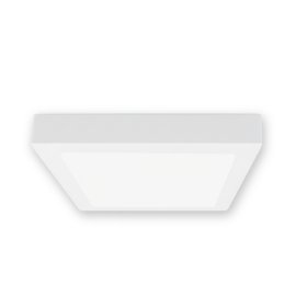 Plafón LED cuadrado blanco de 21,3x21,3cm, 18W 1440lm Cálido, aplicar