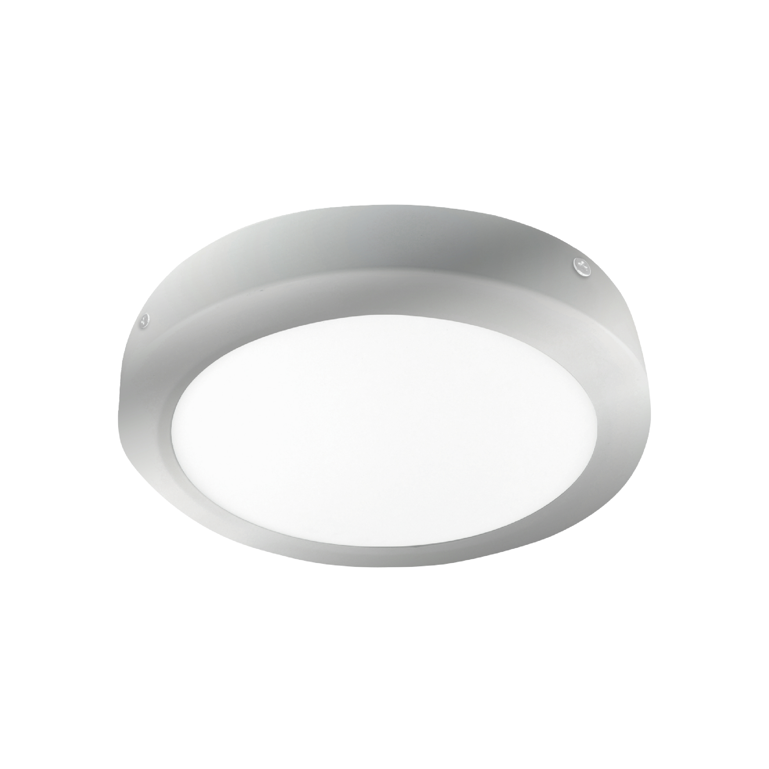 Plafón LED redondo níquel de 22cm, 18W 1230lm blanco Frío, aplicar