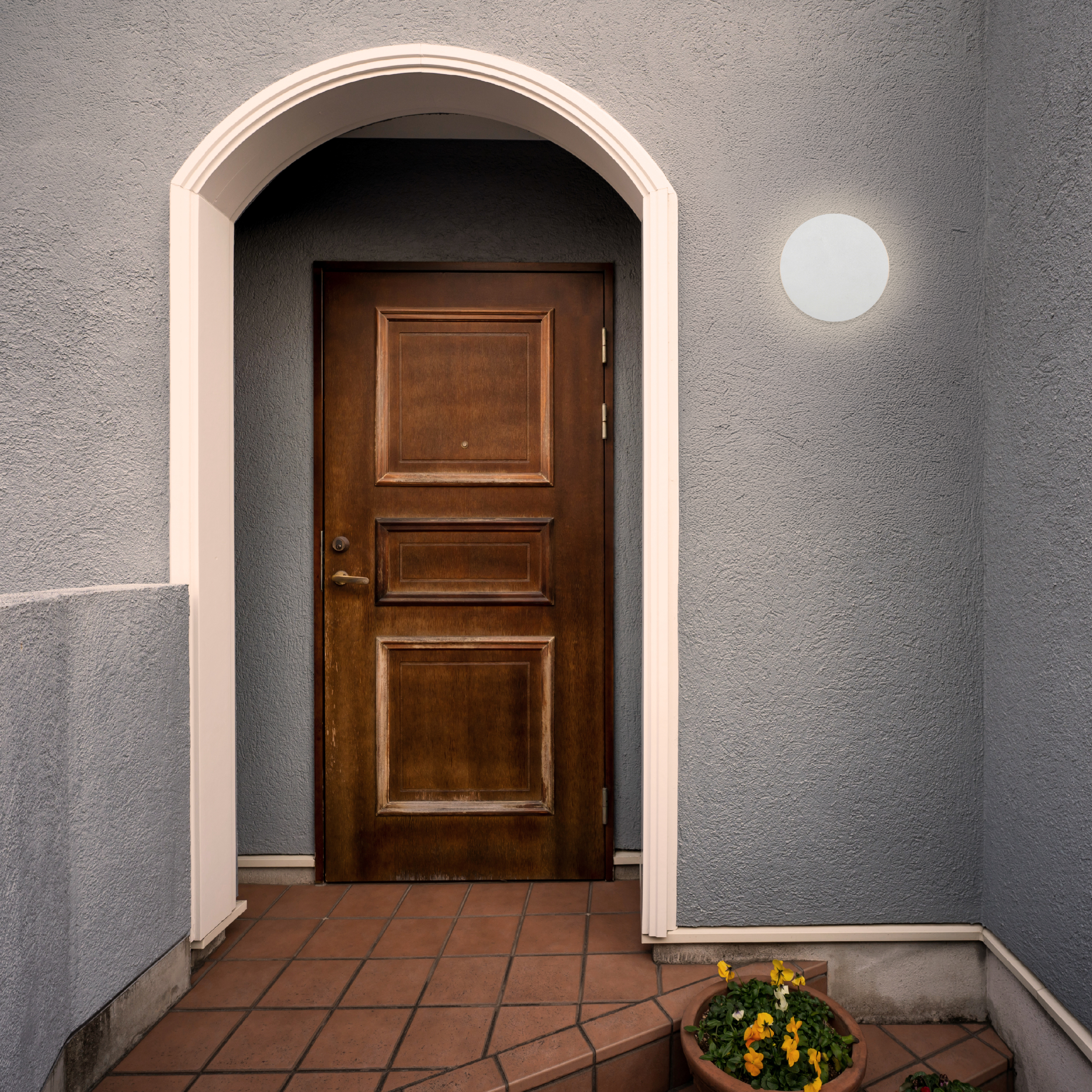 Aplique LED Exterior de Pared Redondo 12W IP65 Blanco 15cm 220V Blanco Calido