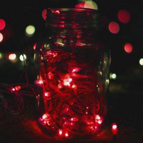 Guirnalda LED 10m, Rojo 500lm 12V 6W, 100 LEDs, IP67