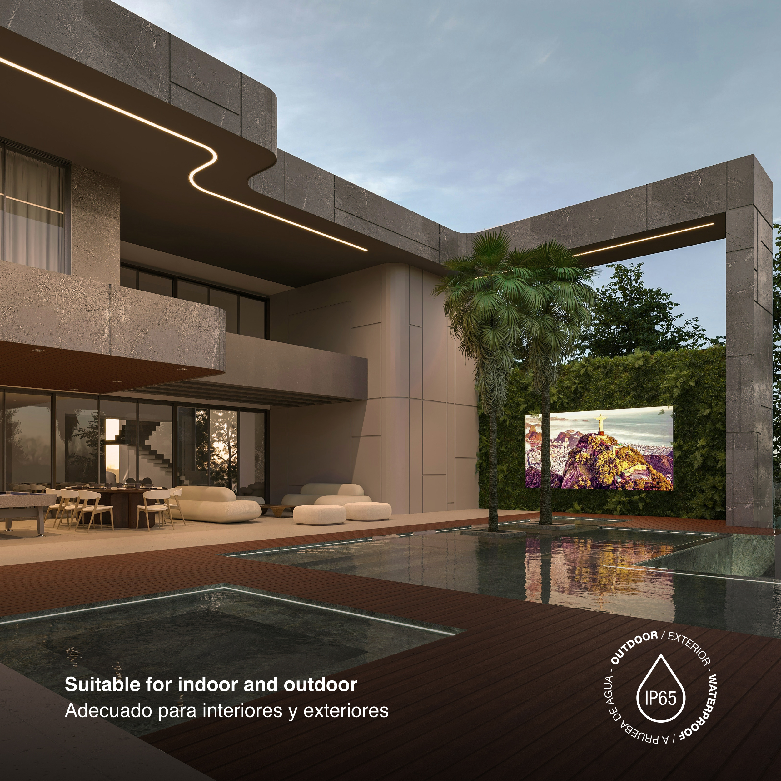 Tira Mini LED SMD2835 IP65 220V 8W/m Cálido 650lm/m 120LEDs/m 50m