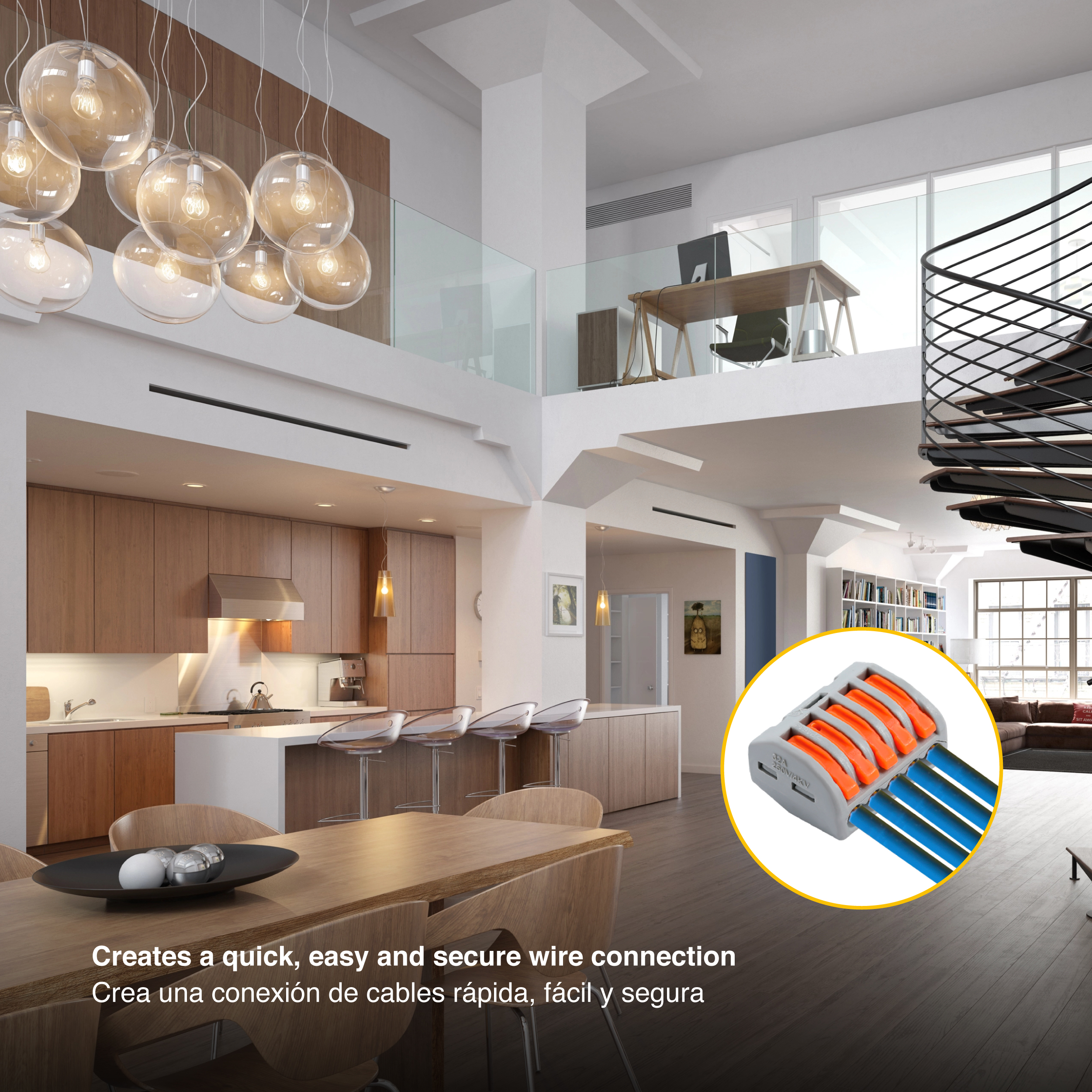 Conector Empalme Fast Clip, 5 Polos