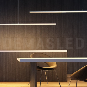 Perfil de Aluminio Linear 75x50mm Anodizado, Cover Opal Blanco x2m