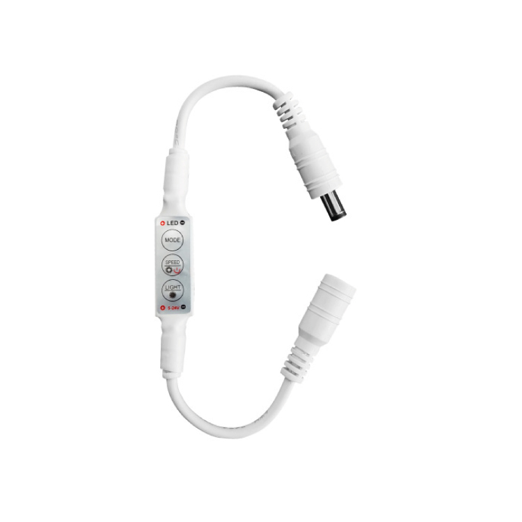 Mini Dimmer Monocromático, Plug DC 5.5x2.1mm, 5-24V 20-96W 4A