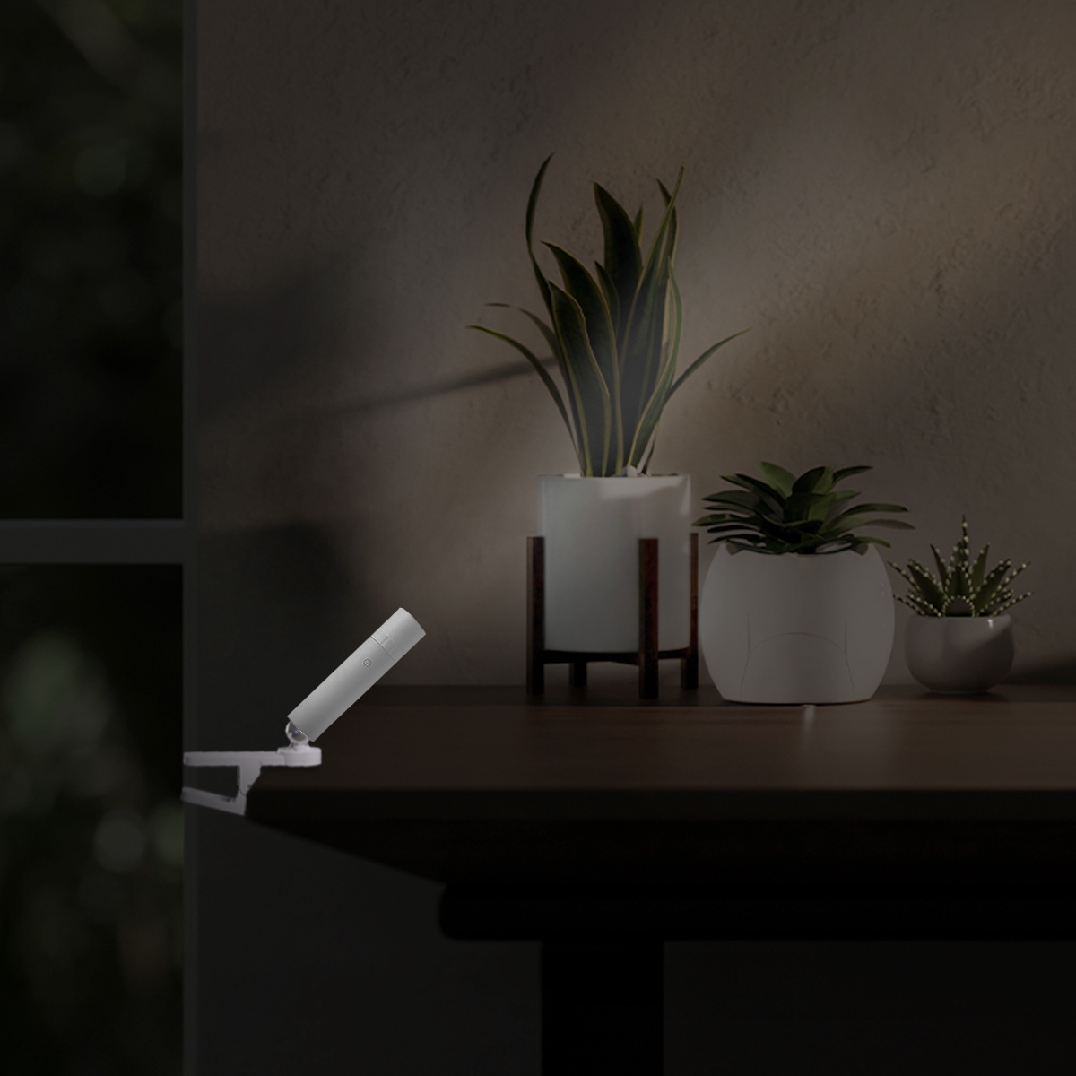 Lámpara Velador Magnético Blanco 3W Blanco Cálido 3000K Batería Recargable 1200mAh 