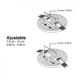 Panel LED redondo AJUSTABLE de 17cm, 18W 1620lm Frío De Embutir