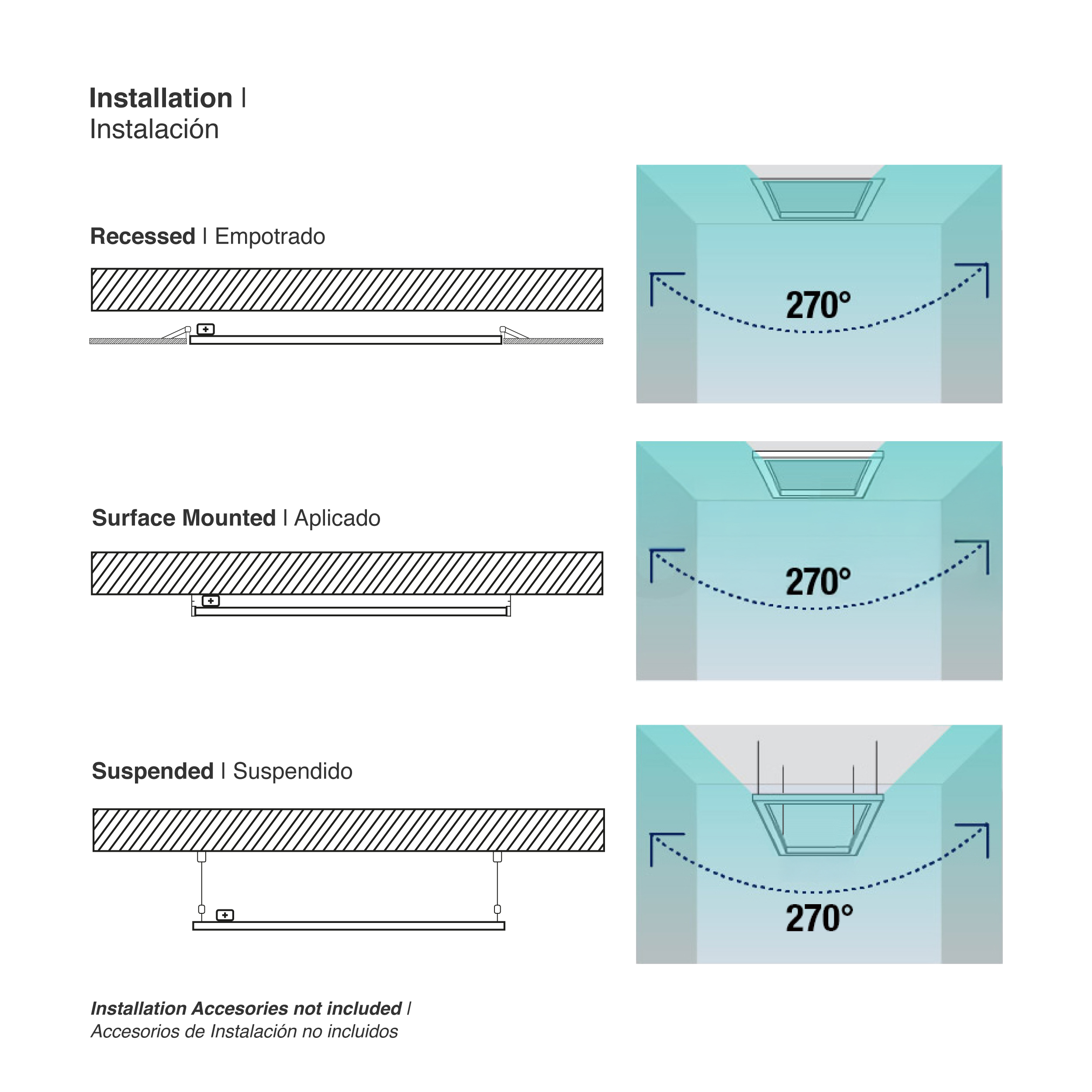 Marco Luminoso LED de 120x30cm 48W 5.300lm blanco Frío 6000K