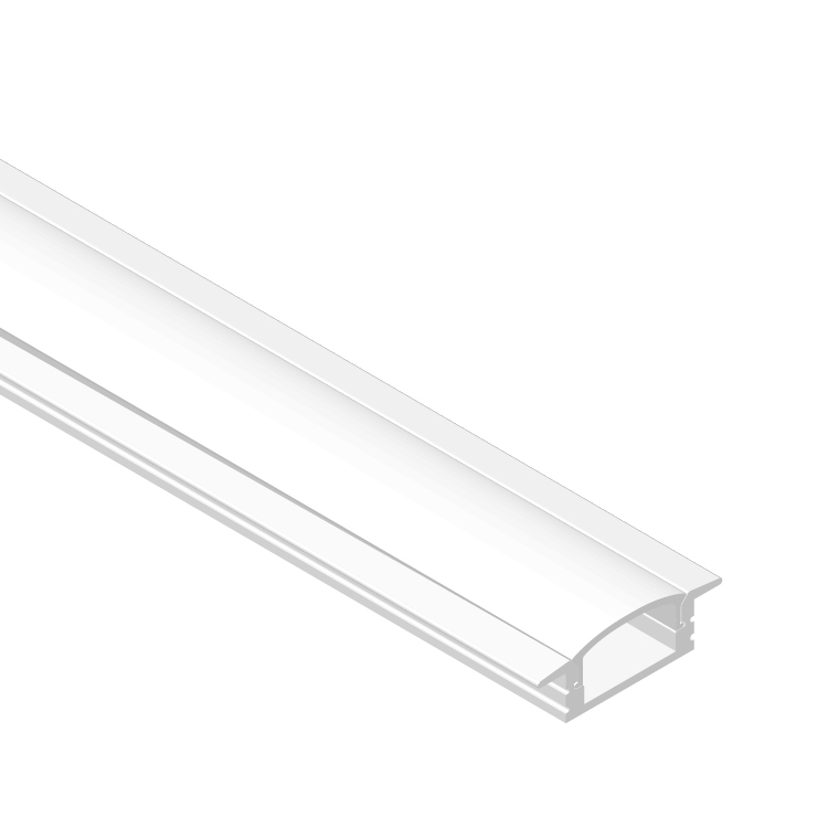 Perfil de Aluminio de Embutir 24,8x7mm Blanco, Cover Opal Blanco x2m