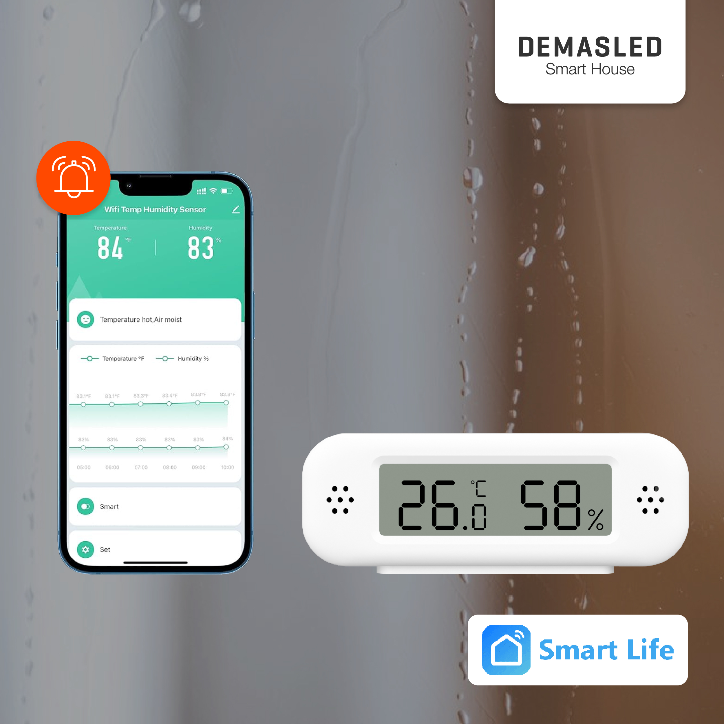 Sensor de Temperatura y Humedad WIFI con Pantalla