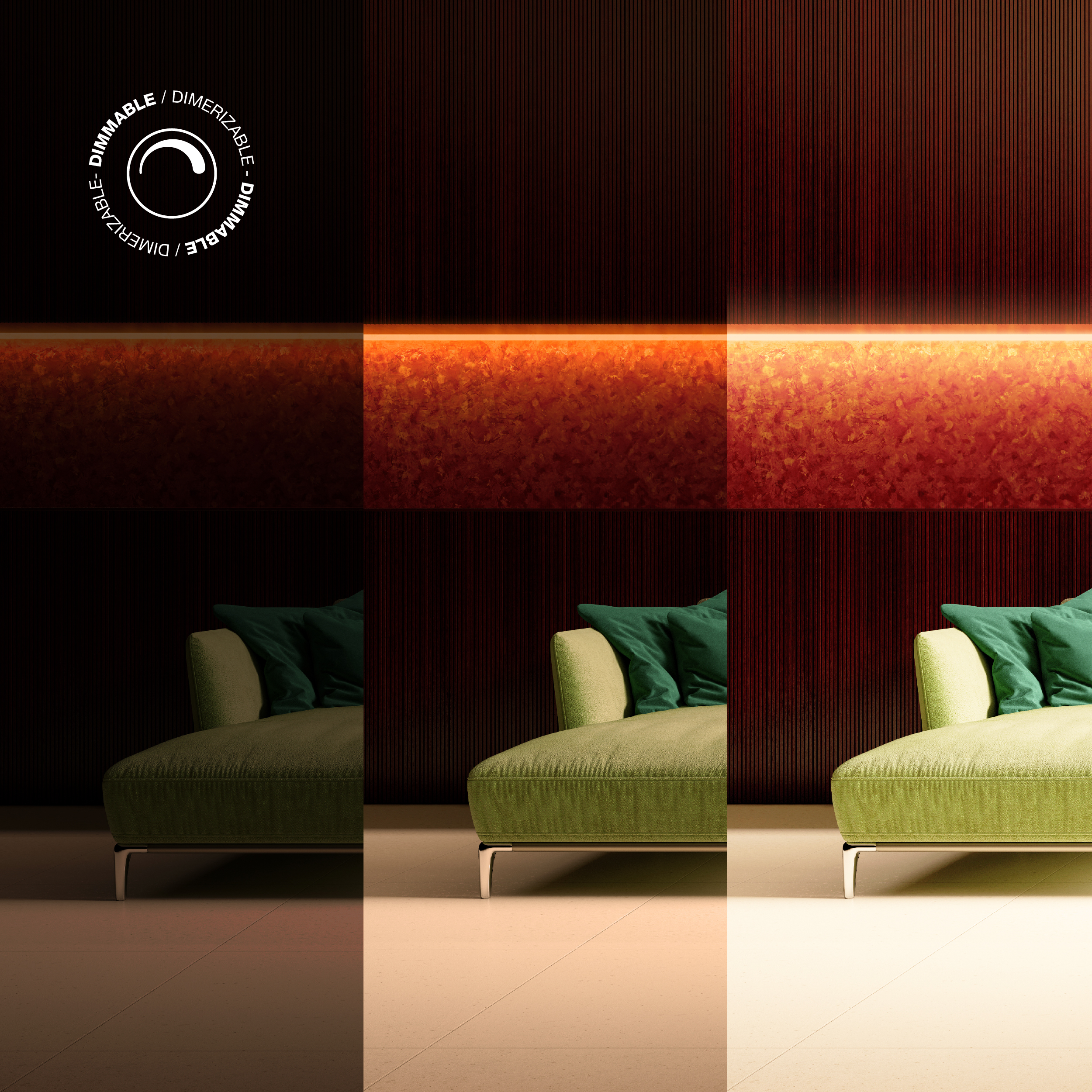 Tira LED COB Pixel 24V 21W/m RGB+Blanco Cálido 784 LEDs/m, 10mm PCB IP33 x5m