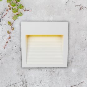 Aplique LED Exterior de Pared Cuadrado 6W IP65 12×12cm Blanco 220V Blanco Neutro