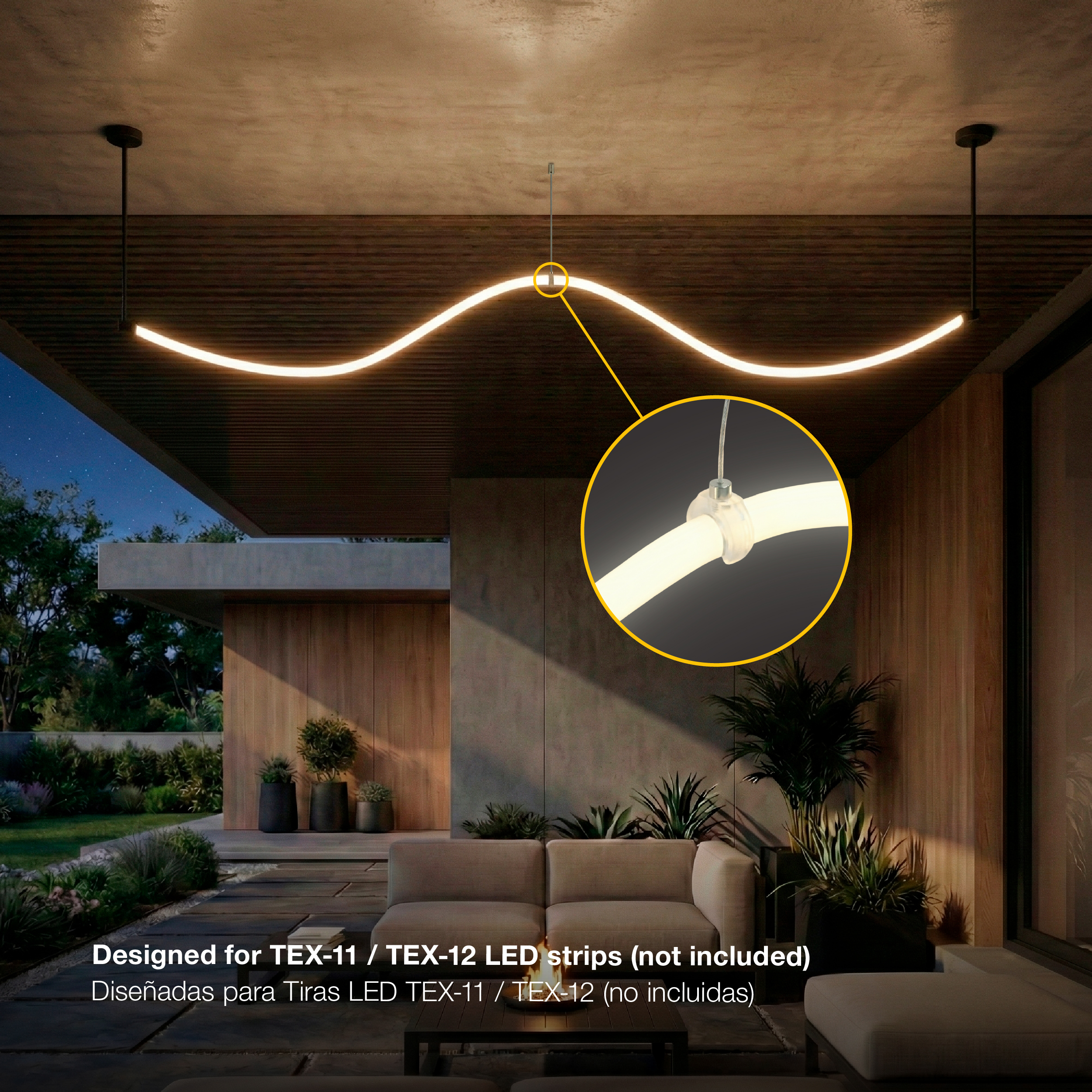 Kit de Accesorios de Elevación clip + cable 1,5m para tex-11/12 